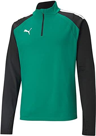 Puma 4063699455366 teamLIGA 14 Zip Top Maglione, XL, Pepper Green/ Black