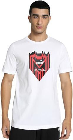 Puma AC Milan T-shirt Ftbl Icons, Adulto, Unisex,  White, M