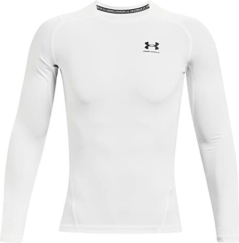 Under Armour Ua Hg Armour Comp Ls Maglietta a maniche lunghe, Bianco, XS Uomo