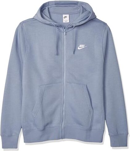 Nike -493 M NSW Club Hoodie FZ BB Maglia Lunga Uomo Ashen Slate/Ashen Slate/White M