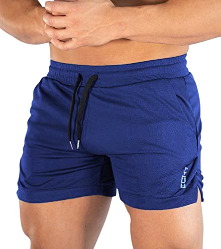 Superora Pantaloncini da Running Uomo Pantalone Corto Sportivo Uomo Short Pantaloncini da Asciugatura Rapida Traspirante Outdoor (Blu Reale, Medium)