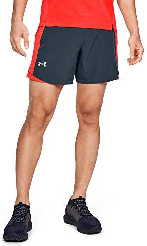 Under Armour Qualifier Speedpocket 7 Inch Pantaloncino Corto, Uomo, Grigio, LG