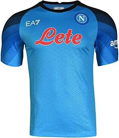 SSC NAPOLI Maglia Gara Home Euro 2022/2023 S, Azzurro Napoli