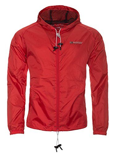 Geographical Norway – Giacca a vento impermeabile, da uomo Colore: rosso S