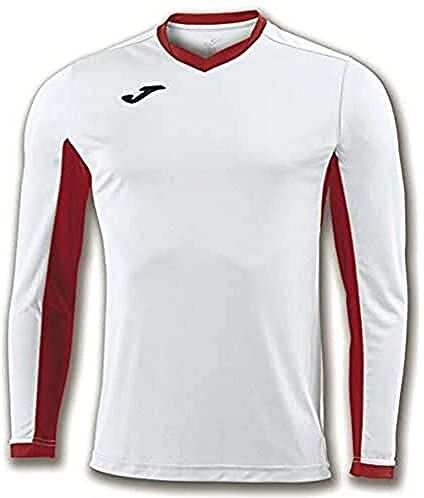 Joma Champion IV M/L, Maglietta a Maniche Lunghe Uomo, Bianco/Rosso, 6XS-5XS