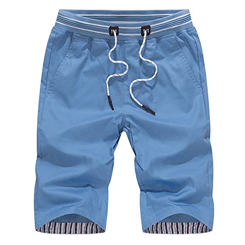 NOAGENJT pantaloncini muay thai uomo pantaloni tuta uomo jeans pantaloncini muay thai pantaloncini palestra donna push up pantaloni running uomo Pantaloncini da golf 6-Blu 5XL 10.99