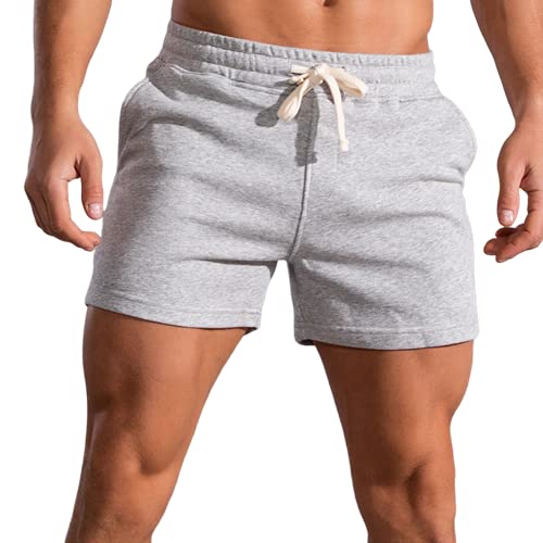 Rane Sports Pantaloncini da Corsa da Uomo da 3 Pollici Pantaloncini da Allenamento per Palestra Pantaloncini da Bodybuilding Pantaloncini Sportivi in Cotone Traspirante Grigio M