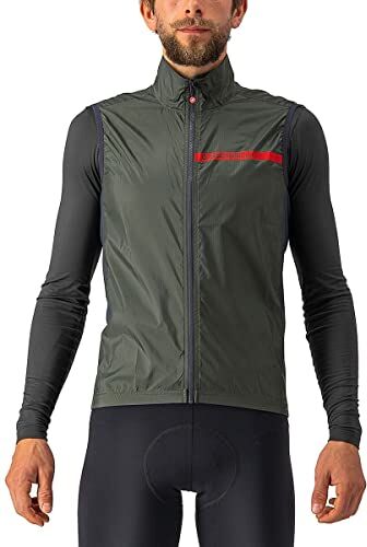 CASTELLI SQUADRA STRETCH VEST MILITARY GREEN/DARK GRAY Gilet sportivo M