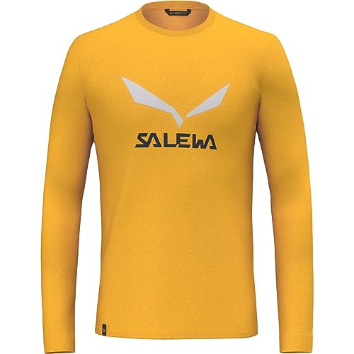 Salewa Solidlogo Dry Long Sleeve Tee Men, Gold, XL