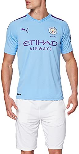 Puma MCFC Home Shirt Replica, Maglia Calcio Uomo, Team Light Blue/Tillandsia Purple, XL