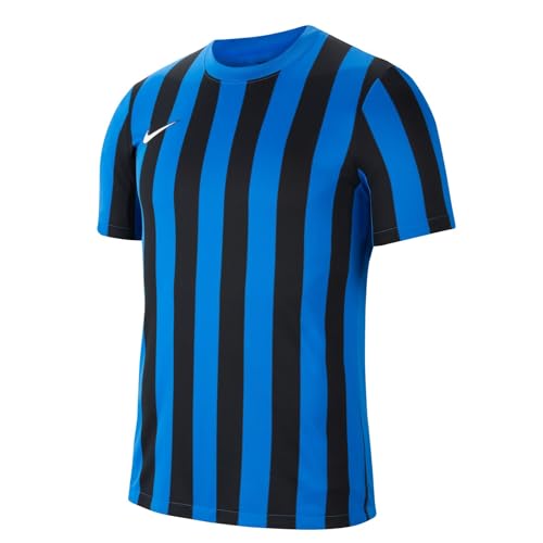 Nike Dri-Fit Division IV, Maglia Manica Corta Uomo, Royal Blu/Nero/Bianco, L