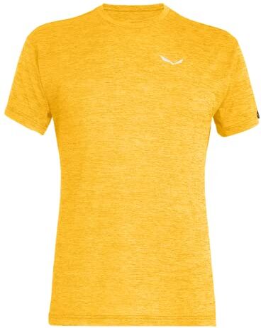 Salewa Puez Melange Dry M S/S Tee T-Shirt, Gold Melange, S Uomo