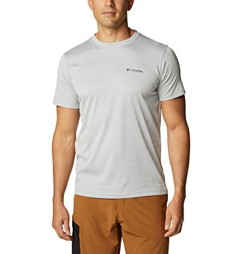 Columbia Zero Rules, Maglia a maniche corte, Uomo, Grigio ( Grey Heather), M, Art. 1533313