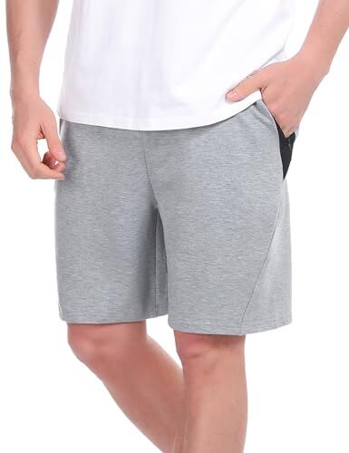 Wayleb Pantaloncini Palestra Uomo Pantalone Sportivi da Uomo Pantaloni Corti Cotone Shorts Estivi Bermuda con Tasche per Tennis Basket Running