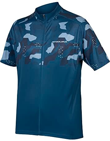 ENDURA Hummvee Ray II Manica Corta Maglia per Uomo, Blueberry, XL