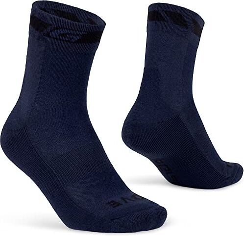 GripGrab Calze da Ciclismo Imbottite in Lana Merinos Termiche Invernali Traspirante Calzini Bici da Corsa MTB Gravel, Unisex, Blu Navy, M (41-44)