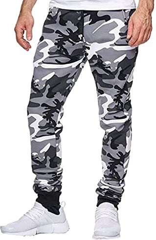 NOAGENJT Pantaloni Uomo Sportivi Uomo Jogging stampa mimetica Fitness Pantaloni Casuali Sport Shot Men's Pantaloni Pantaloni Corti Lavoro