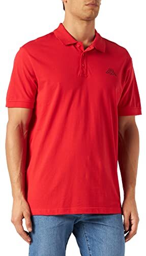 Kappa Peleot, Maglietta a Maniche Corte Polo, Rosso rosso, XL