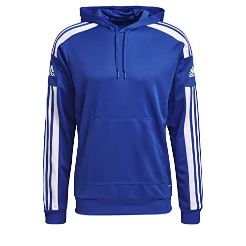 Adidas Squadra 21 Hoodie, Felpa Sportiva con Cappuccio Uomo, Team Royal Blue/White, 3XL