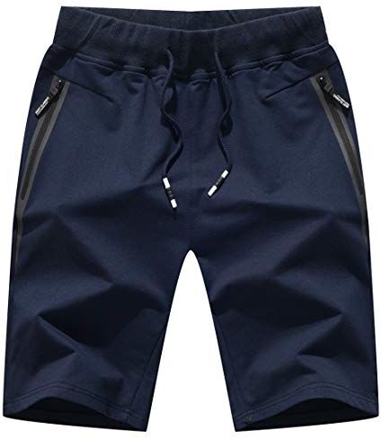 Tansozer Pantaloni Corti Uomo Pantaloncini Uomo Sportivi Estivi Cotone Pantaloncini Corsa Uomo Running Palestra Shorts Blu XL