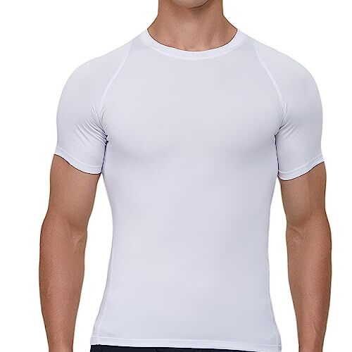 Smatstyle Maglietta Compressione Uomo Maglia Manica Corta,Camicia per Allenamento Correre Ciclismo Traspirante Rapida Asciugatura Sports Top,per Palestra Sportiva