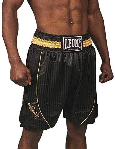 Leone , Premium Pantaloncino Boxe, Unisex – Adulto, Nero, L,