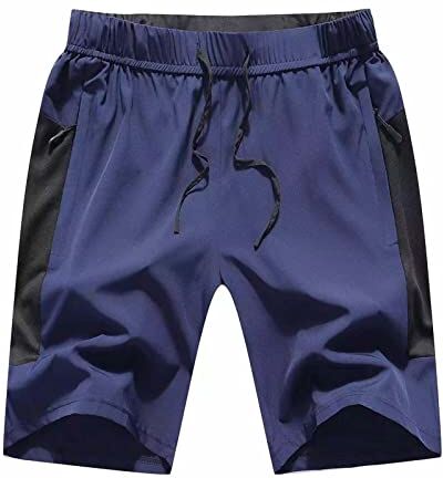 JustSun Pantaloncini Uomo Sportivi Palestra Shorts Uomo Pantaloncini Running Uomo con Tasche Estivi Corsa Pantaloncini Tuta Blu M