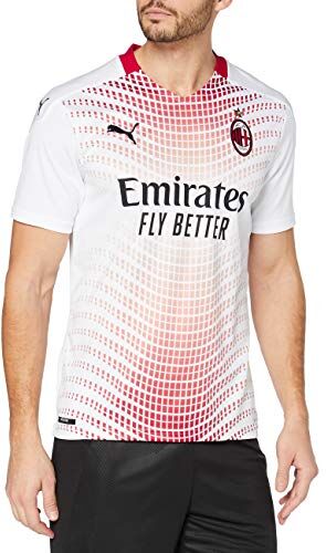 Puma ACM Away Shirt Replica, Maglietta Uomo, White-Tango Red, L