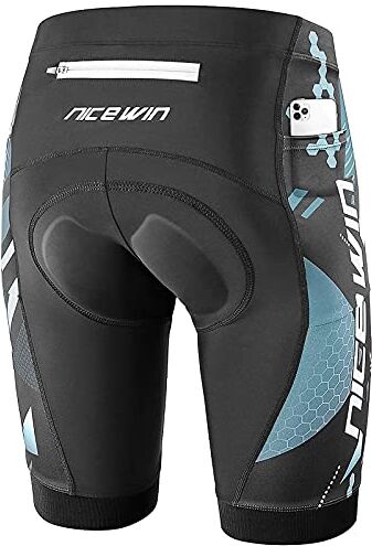 NICEWIN Pantaloncini da Ciclismo da Uomo Bicicletta Pantaloncini MTB Ciclismo Uomo Imbottiti in Gel 4D Traspiranti ad Asciugatura Rapida