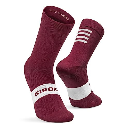 SIROKO Calze da Ciclismo  M-L Bordeaux