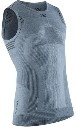 X-Bionic Invent 4.0 Maglia Termica Uomo Senza Maniche a Compressione Canotta Termica Uomo ad Alte Prestazioni per Running, Sci, Ciclismo, Fitness, e Sport Invernali Per Climi Rigidi, XL, Grigio