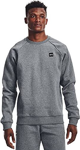 Under Armour Rival Fleece Crew, Felpa Sportiva, Uomo, Grigio, XXLT