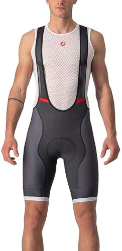 CASTELLI Competizione Kit BIBSHORT, Pantaloncini Ciclismo Uomo, Dark Gray/Silver Gray, M