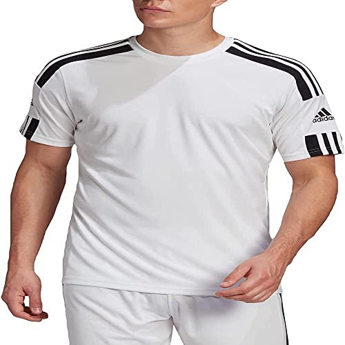 Adidas Squadra 21 Short Sleeve Jersey T-shirt, White/Black, XS Uomo