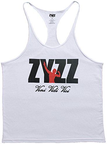 Muscle Alive Uomo Bodybuilding Canotte Palestra Zyzz Stringer Canottiera Cotone 01 Bianca S