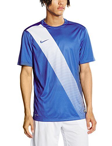 Nike Maglia A Maniche Corte Sash, Mezza Uomo, Royalblu_Bianco, S