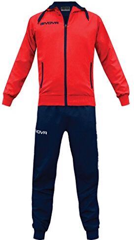 GIVOVA Winner Tuta da Ginnastica Uomo, Multicolore (Rosso/Blu), XL