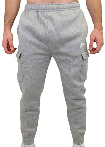 Nike Club Cargo BB Pantaloni Dk Grey Heather/Matte Silver/W XS