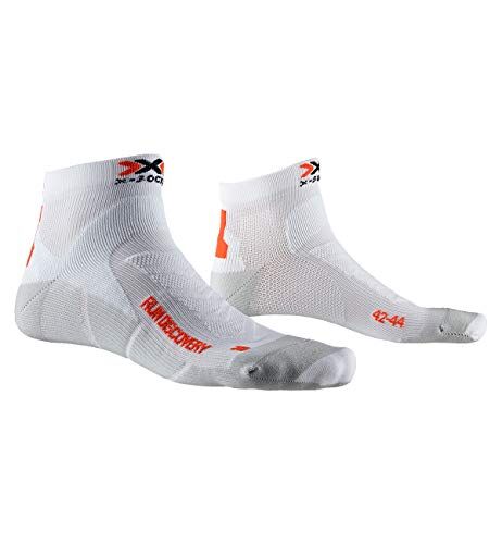 X-Socks Run Discovery Socks Socks, Unisex – Adulto, Arctic White/Dolomite Grey, 45-47