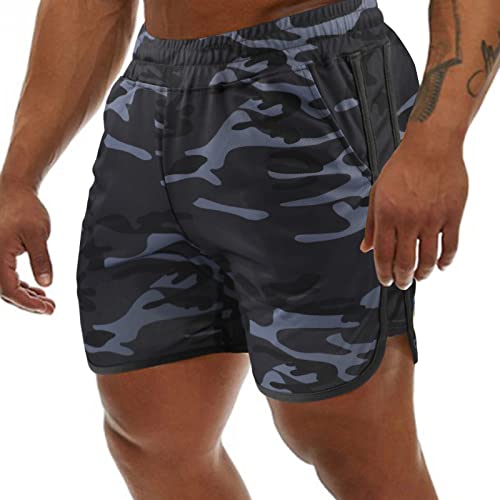 Genfien Pantaloncini Sportivi da Uomo Allenamento Fitness Shorts Jogging Pantaloncini Asciugatura Veloce Traspirante Leggero Sportivi Shorts