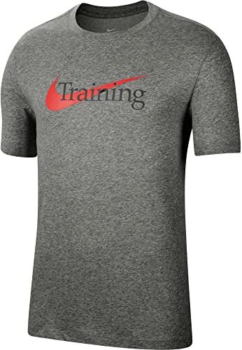 Nike Dri-Fit, T-Shirt Uomo, Dk Grey Heather, S