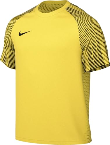 Nike M NK DF Academy JSY SS T-Shirt, Giallo/Nero/Nero, S Uomo