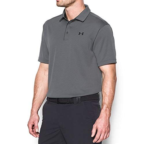 Under Armour Tech Polo Uomo, Grigio (Graphite/Black 040), 3XL Tall