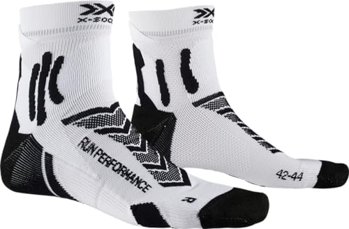 X-Socks Run Performance Socks, Calzini da Corsa Unisex-Adulto, Opal Black/Artic White, 45-47