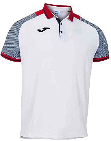 Joma .5XS Essential II Polo Cavaliere, Uomo, Bianco-Navy, 5XS