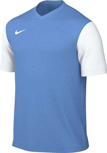 Nike M NK DF Tiempo Prem II JSY SS T-Shirt, Blu/Bianco/Bianco, XL Uomo