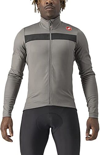 CASTELLI PURO 3 JERSEY FZ Maglia lunga Uomo NICKEL GRAY/BLACK REFLEX M