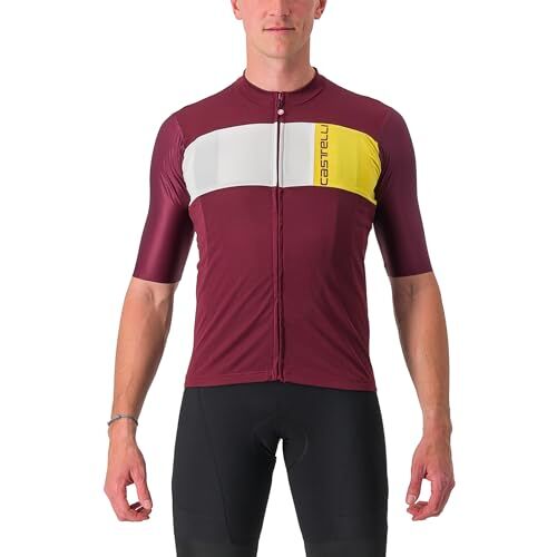 CASTELLI PROLOGO 7 Jersey, T-Shirt Uomo, Bordeaux/Ivory-Passion Fruit