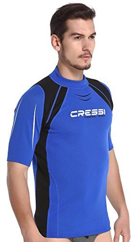 Cressi , T-Shirt Termica Maniche Corte Uomo, Blu, XXL/6 (56)