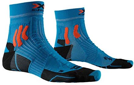 X-Socks Trail Run Energy, Calzini da Corsa Unisex-Adulto, Teal Blue/Sunset Orange, 42-44